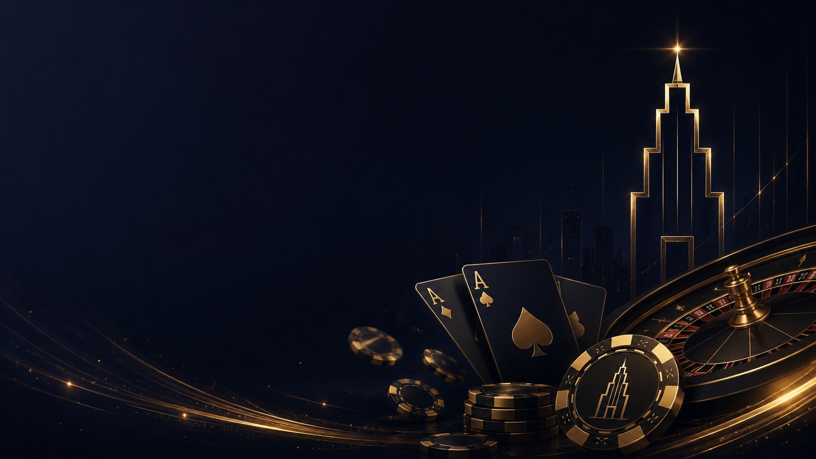 Cards, chips and roulette under the Tower Casino beacon